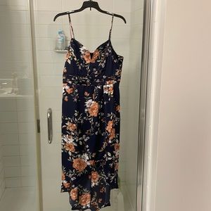 Lulus navy floral dress